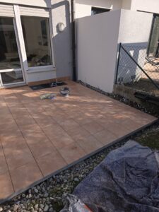 Terrasse mit Abdichtungslösung